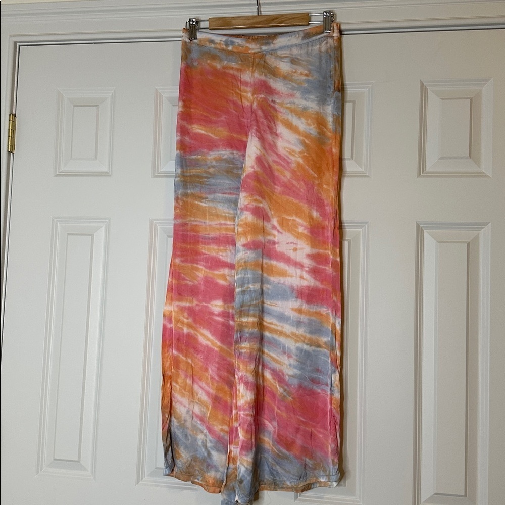 Young, Fabulous & Broke Tie Dye AIKO Palazzo Boho Pants SzS Like New - Picture 4 of 7